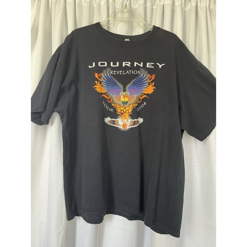 Journey Band T Shirt  Revelation Tour 2008 Size 2X Anvil Tear Away Label